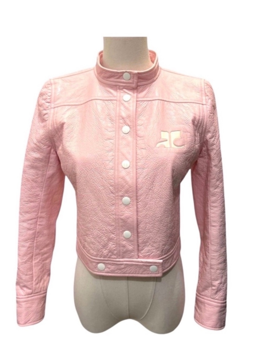 VINTAGE COURREGES Pink vinyl jacket